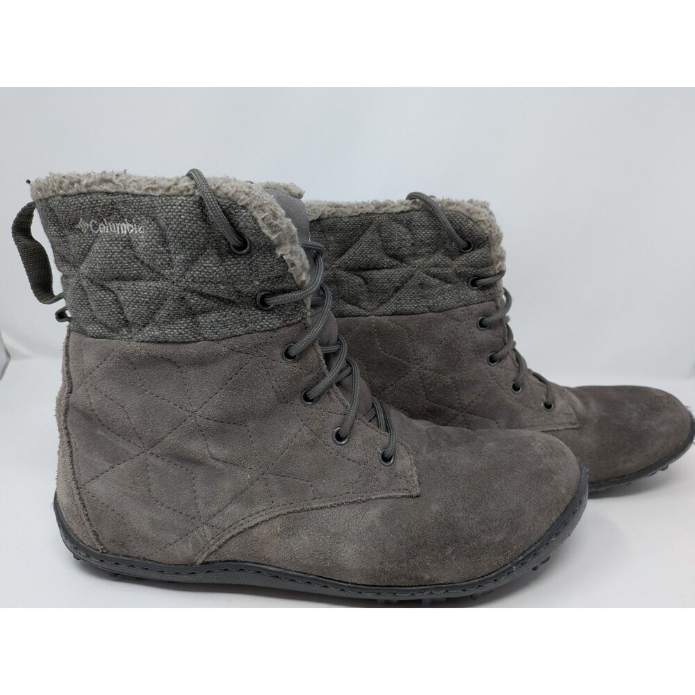 Columbia YL53585-052 Powder Summit Shorty Black Waterproof Boots Women’s 10
